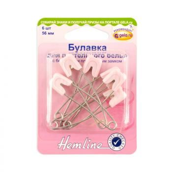 Булавки для постельного белья 56 мм Hemline 413.P 6шт розовый