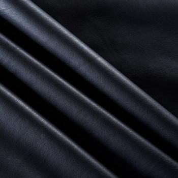 Экокожа на флисе 070-06559 черный однотонный