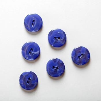 Пуговица пластиковая с проколами 23 мм 3561715-23 синий