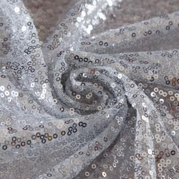 Пайетки на сетке 055-19018 серебристый
