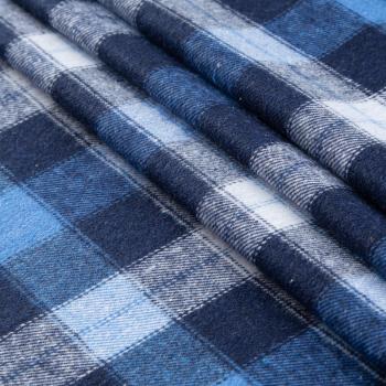 Фланель 060-20655 синий принтованный