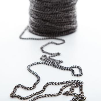 Цепь декоративная 4 мм металл 158-4-под темный никель 