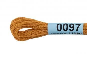Нитки для вышивания Gamma мулине 8 м 0097 золотисто-коричневый