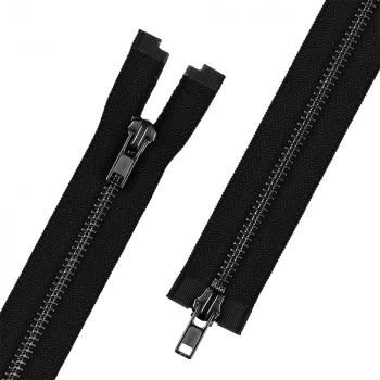 Молния металл Gamma 80 см тип 8 двухзамк. р/м черный ZIP8B-2-80-310