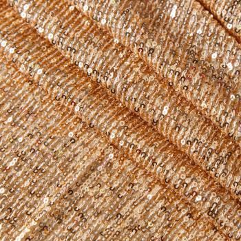 Пайетки на сетке 055-13660 медно-золотой однотонный
