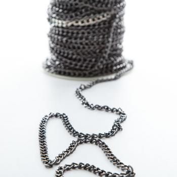Цепь декоративная 7 мм металл 27-7-под темный никель 