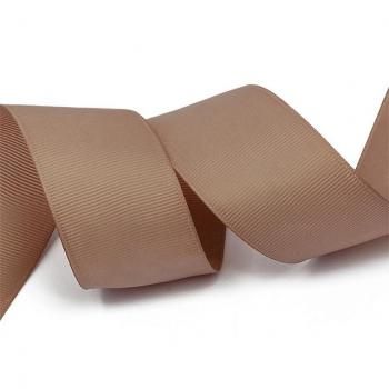 Лента репсовая Ideal в рубчик 38 мм 38-814 коричневый