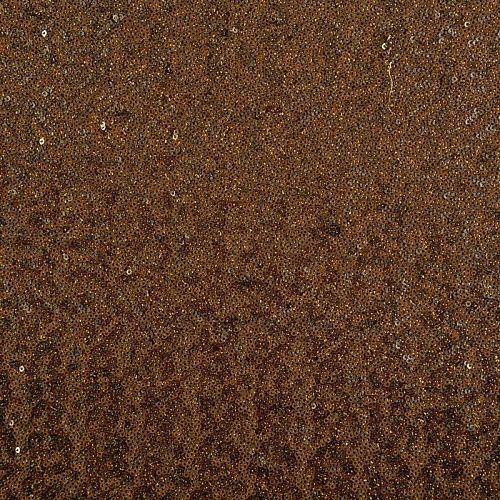 Ткань с пайетками 055-04097 бронзовый однотонный