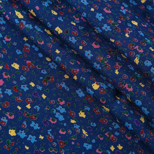 Штапель 069-13560 синий принтованный