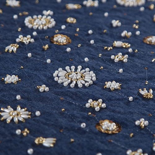 Джинс с вышивкой Dolce&Gabbana 015-19279 синий