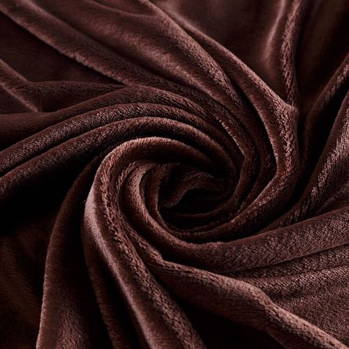 Флис-мех 061-09178 коричневый однотонный