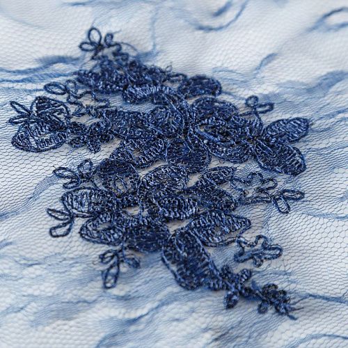 Гипюр К19-348 темно-синий