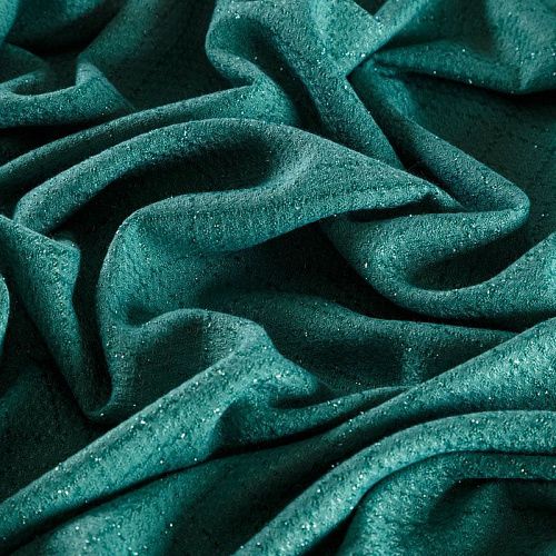 Твид шанель 052-05407 морской зеленый однотонный