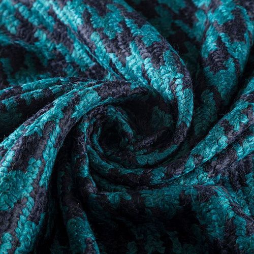 Букле К35-0116 черно-бирюзовый