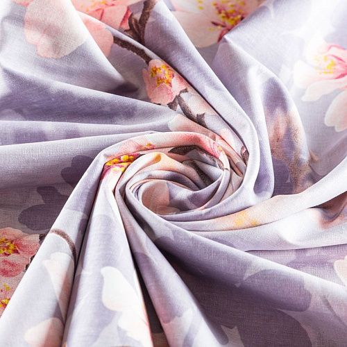 Поплин ш.220 см 063-03533 серый принтованный