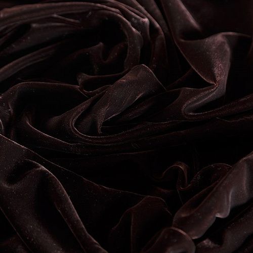 Бархат 002-04355 горький шоколад однотонный