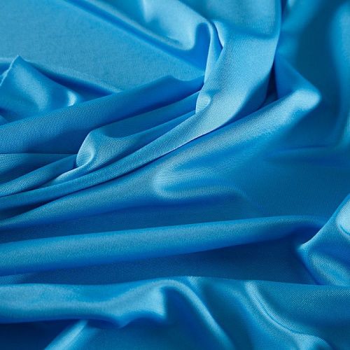 Трикотаж-масло Versace 056-16456 голубой однотонный