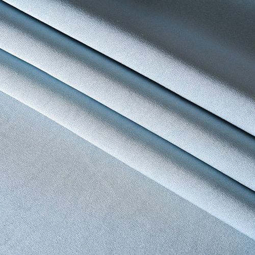 Ткань портьерная сатин h-310 см 16-02-10797 серебристо-голубой однотонный