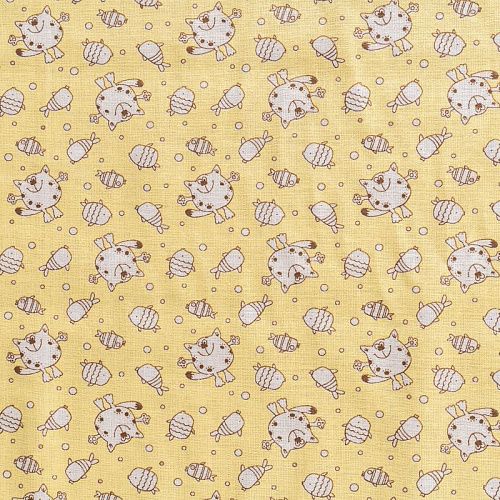 Ситец 007-00701 светло-желтый принтованный