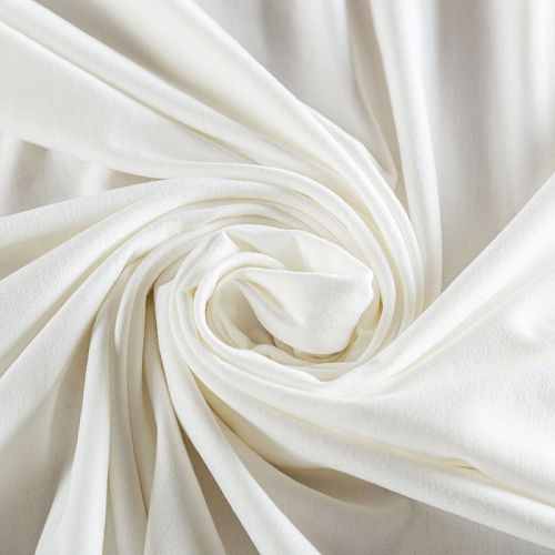 Трикотаж 056-06536 молочный однотонный