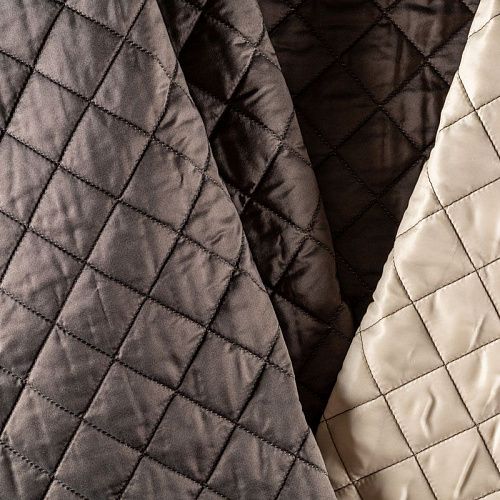 Ткань курточная с вышивкой К20-320 темно-коричневый