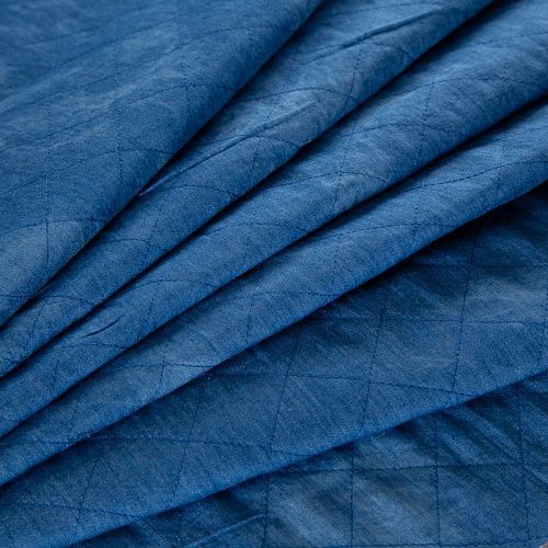 Курточный стеганный джинс с утеплителем 033-20085 синий