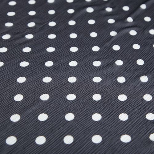 Шифон-жатка шелковый 068-20365 черный принтованный