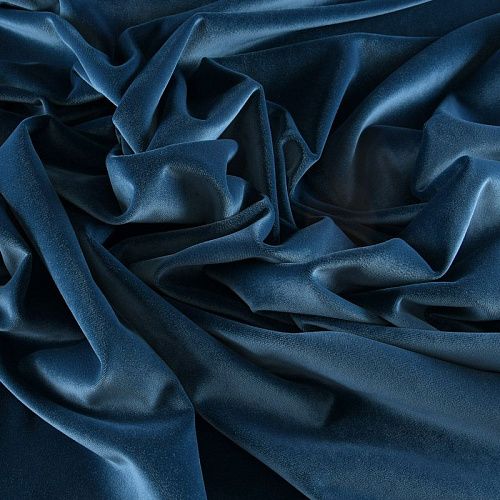 Бархат 002-11892 оксфордский синий однотонный