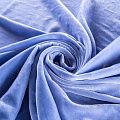 Бархат 002-01187 холодный голубой однотонный