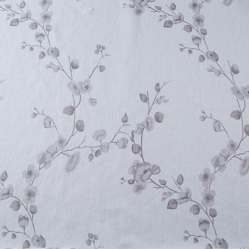 Тюль под лен 05-01-11621 белый принтованный