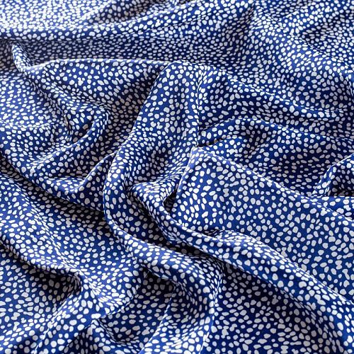 Шелк синтетический 065-01450 синий принтованный