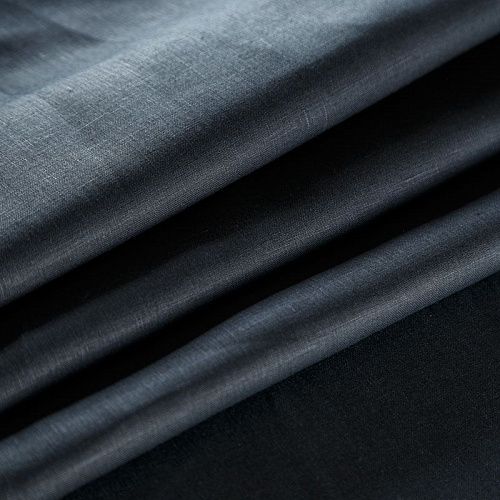 Лен-вискоза 035-08495 черный однотонный