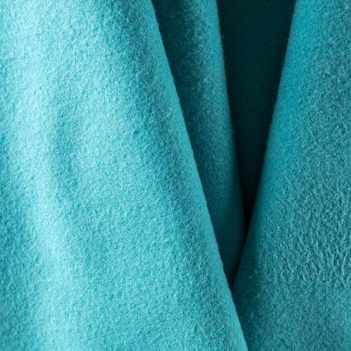 Ткань пальтовая К25-783 сине-зеленый однотонный