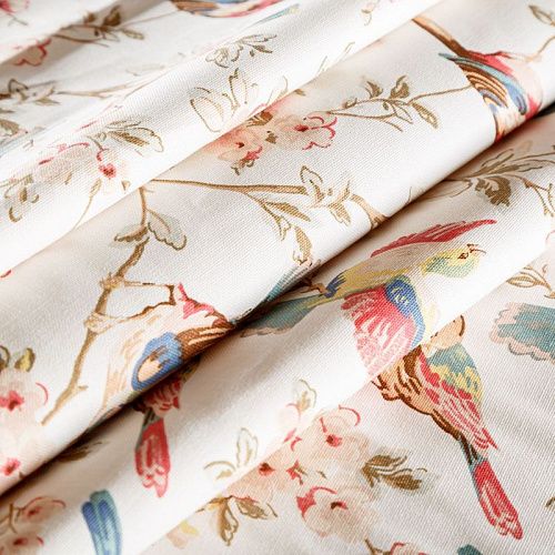 Ткань портьерная 19-02-04546 белый принтованный