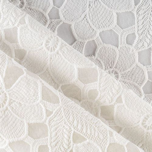 Вышивка на сетке К12-683 белый однотонный