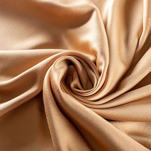 Шелк-штапель 069-01700 col.5 золотисто-бежевый однотонный