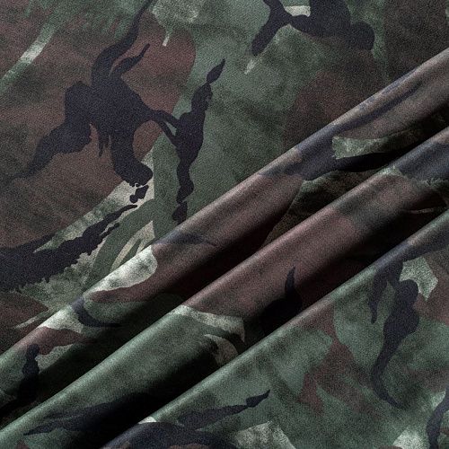 Вискоза 009-00898 хаки принтованный