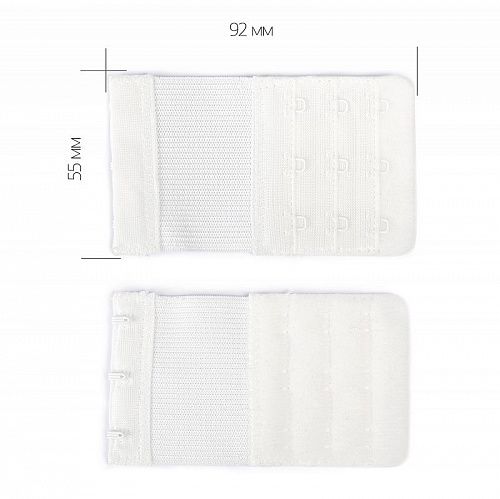 Удлинитель для бюстгальтера 3 крючка TBY 55 мм 29432 белый