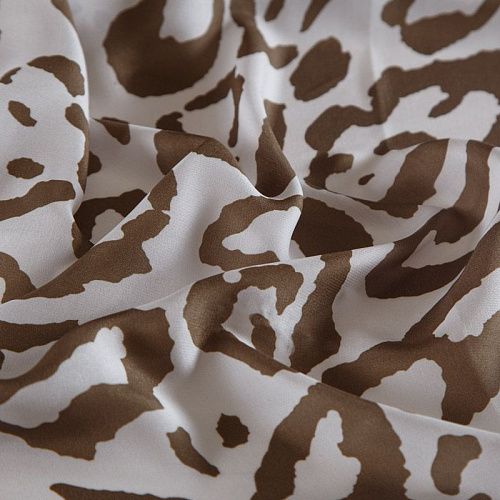 Шелк натуральный 064-14708 молочный принтованный