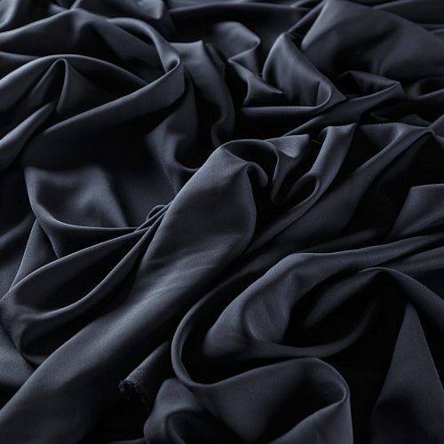 Креп 026-09717 черный однотонный