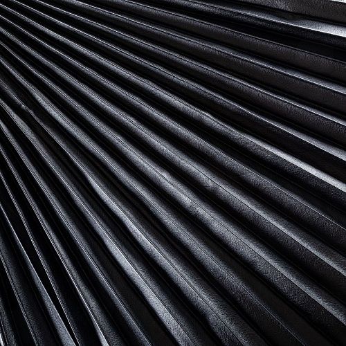 Гофре из экокожи купон 50/420х120 см 043-02487 черный однотонный