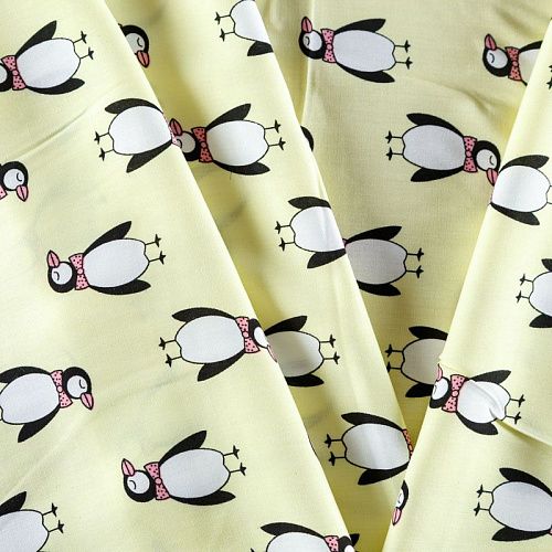 Штапель 069-08273 желтый мелок принтованный