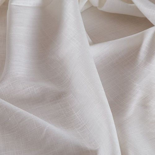 Лен-вискоза 035-17445 молочный однотонный