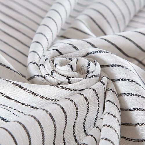 Лен-вискоза 035-17573 белый принтованный