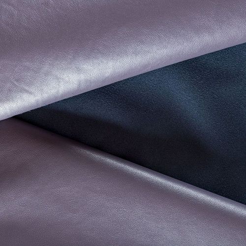 Экокожа на замше К05-543 пепельно-фиолетовый однотонный