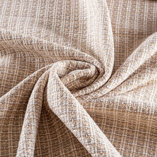 Твид шанель 052-00839 бежево-молочный