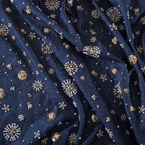 Джинс с вышивкой Dolce&Gabbana 015-19279 синий