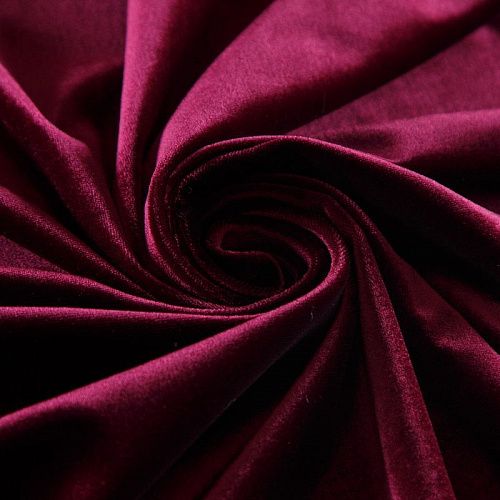 Бархат-лайкра 002-15632 винный однотонный