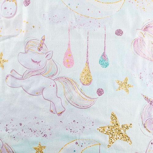 Перкаль 007-03507 светло-голубой принтованный