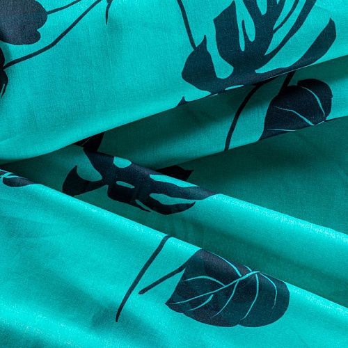 Батист 003-00890 бирюзовый принтованный